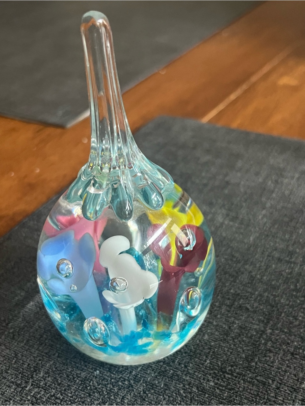 Blown glass paperweight